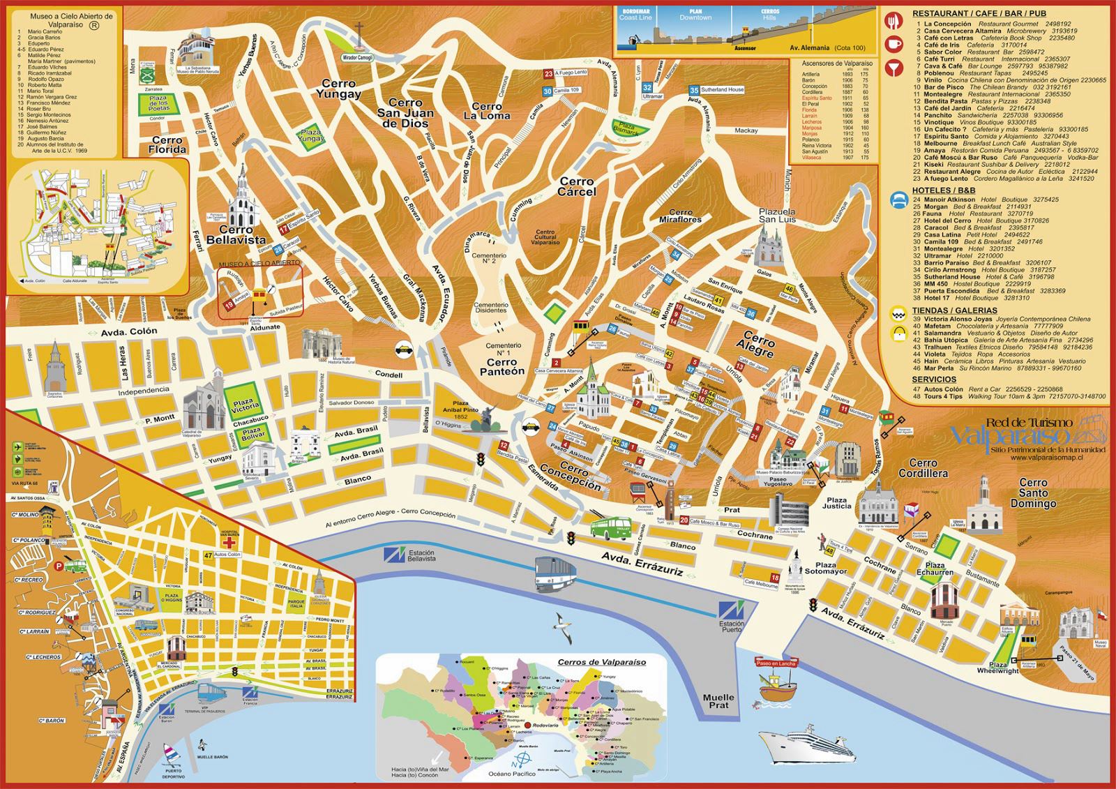 Large Valparaíso Maps for Free Download and Print | High-Resolution and