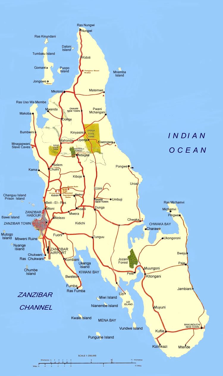 Přehledná mapa Zanzibaru aktualizovaná 2024 | levnocestovani.cz