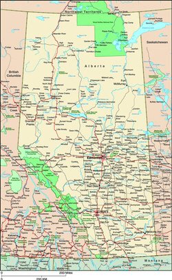 Карта Альберты 1