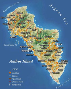 Andros Island map 1