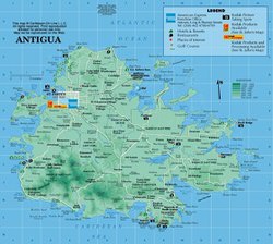 Antigua Island map 1