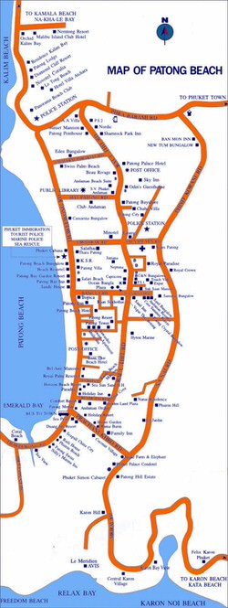 Patong Beach map 1
