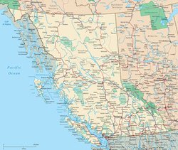 Карта Британской Колумбии 4