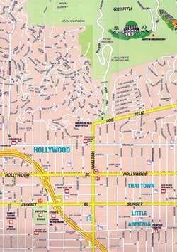 Hollywood, CA map 1