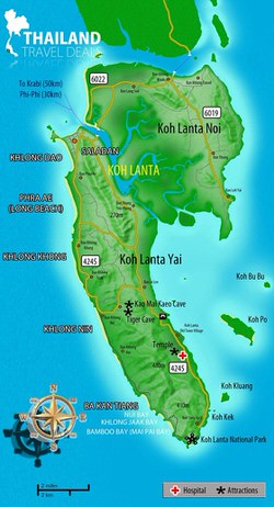 Ko Lanta Island map 2