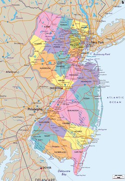Mapa de Nueva Jersey  2
