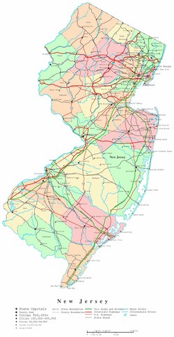 Mapa de Nueva Jersey  3