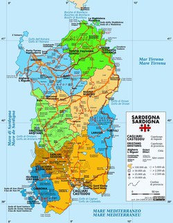 Mapa de Cerdeña  1