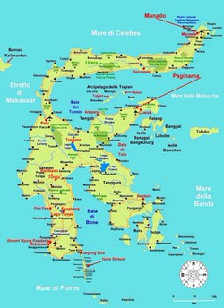 Sulawesi Island map 1