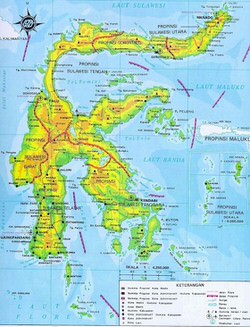Sulawesi Island map 2