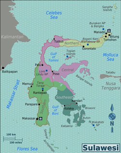 Sulawesi Island map 3