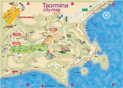 Interactive Map of Taormina - Search Touristic Sights. Hiking and ...