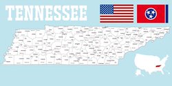 Карта Теннесси 2