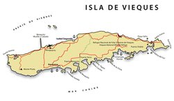 Карта острова Вьекес 2