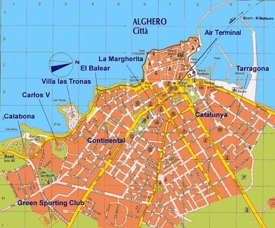 Детальная карта Альгеро 1