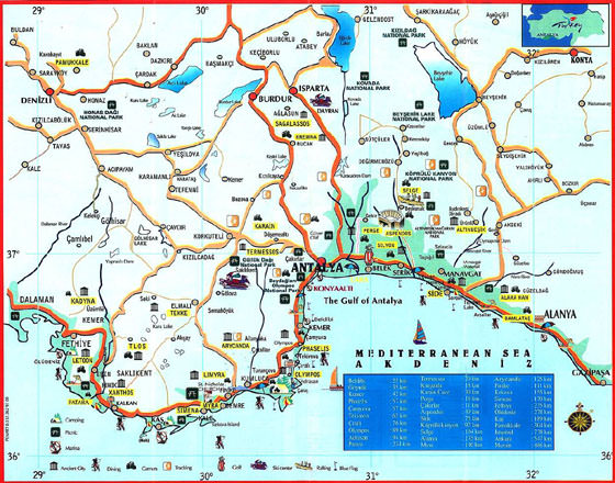 Large map of Antalya 1