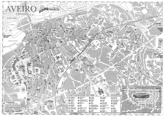 Große Karte von Aveiro 1