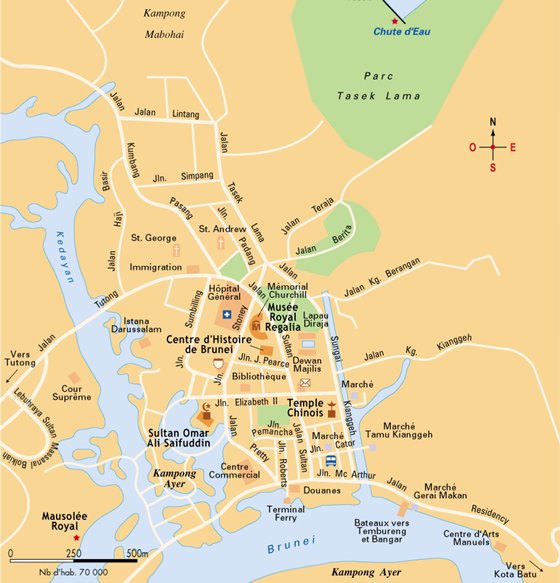 Large map of Bandar Seri Begawan 3 Large map of Bandar Seri Begawan 3