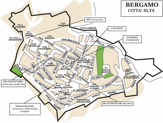 Подробная карта Бергамо 2