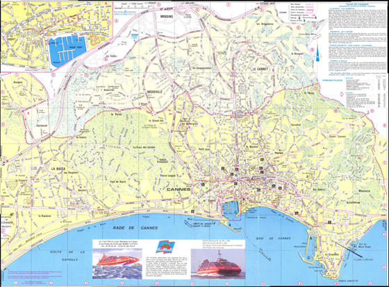 Large map of Cannes 1