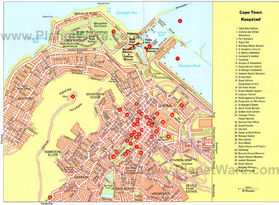 Detailed map of Cape Town 4