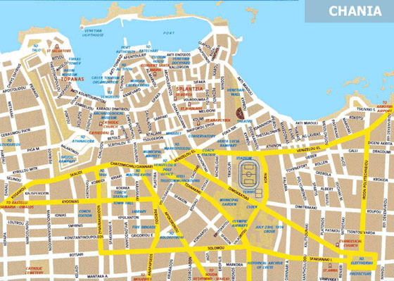 Detailed map of Chania 4