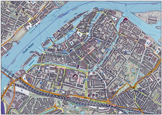 Detailed map of Dordrecht 2