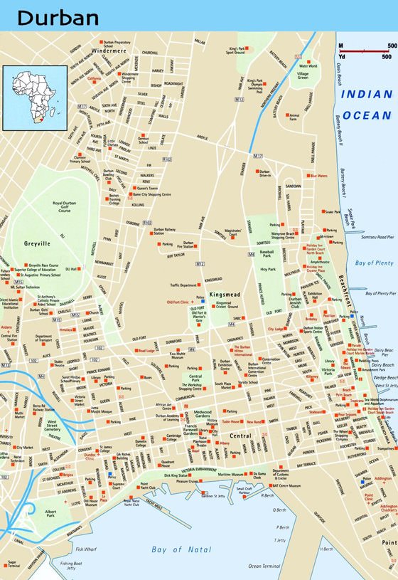 Large map of Durban 1