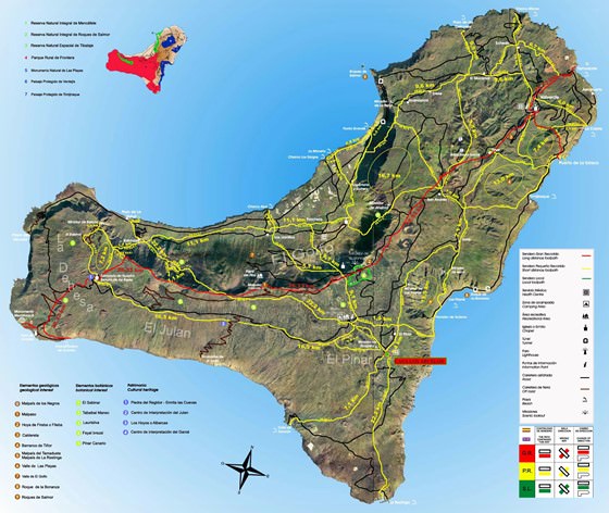 Detailed map of El Hierro Island 4