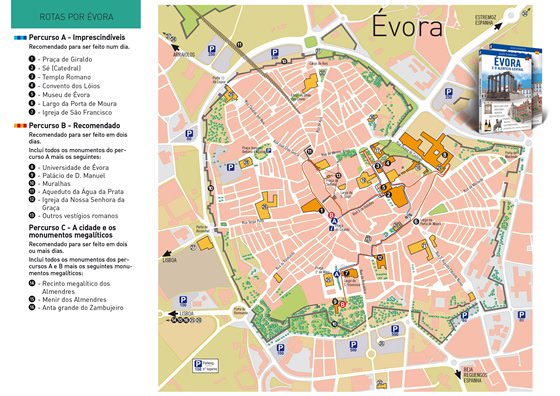 Große Karte von Evora 1