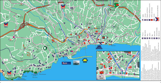 Detaillierte Karte von Funchal 2