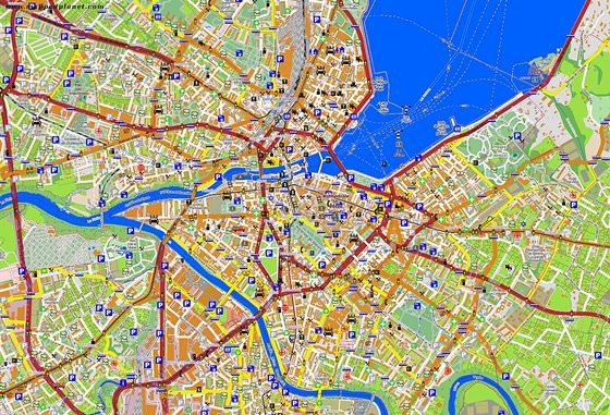 Large map of Geneva 1
