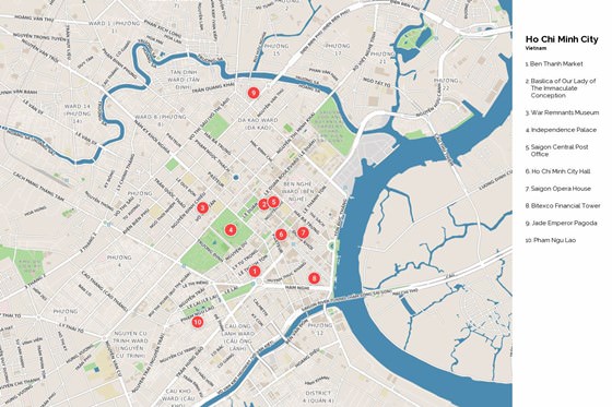 Large map of Ho Chi Minh City 3