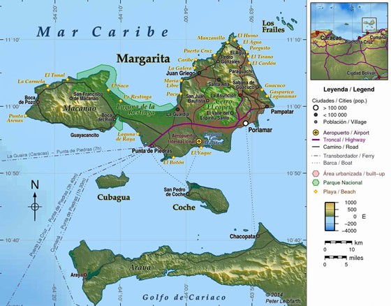 Large map of Isla Margarita 3