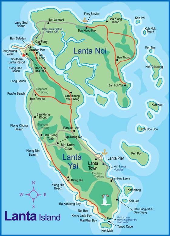 Gran mapa de Isla de Ko Lanta 3