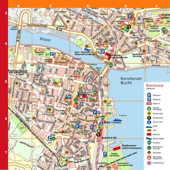 Detaillierte Karte von Konstanz 2