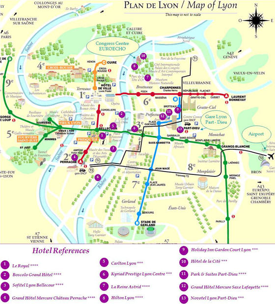 Detailed map of Lyon 2