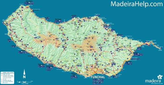 Große Karte von Madeira 1