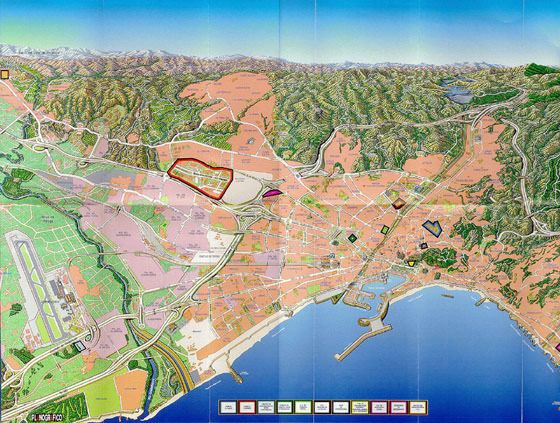 Große Karte von Malaga 1