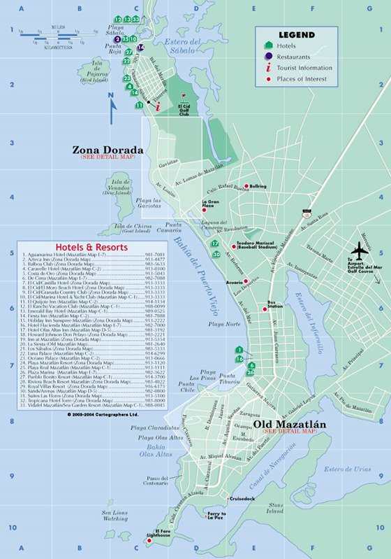 Detailed map of Mazatlan 4