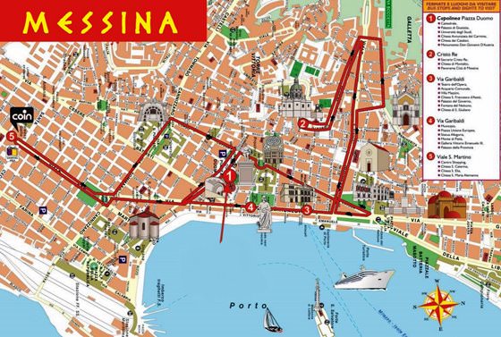 messina cruise port map