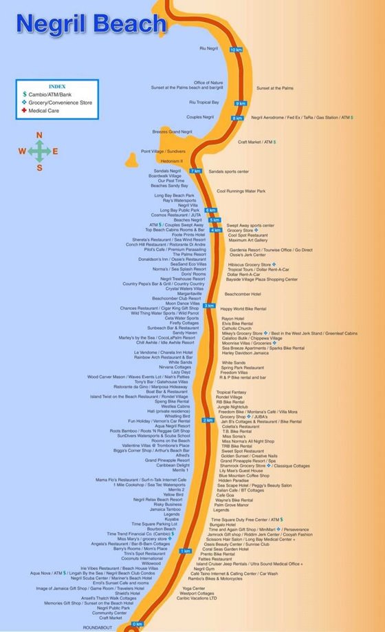 Large Negril Maps for Free Download and Print | High-Resolution and ...