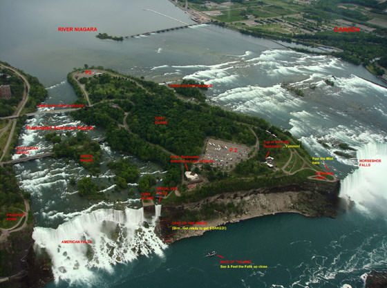 Large map of Niagara Falls 1