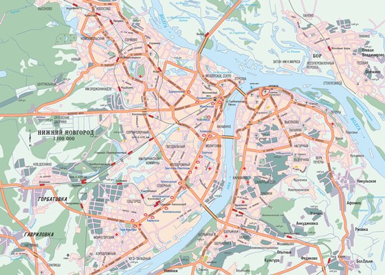 Large map of Nizhniy Novgorod 3