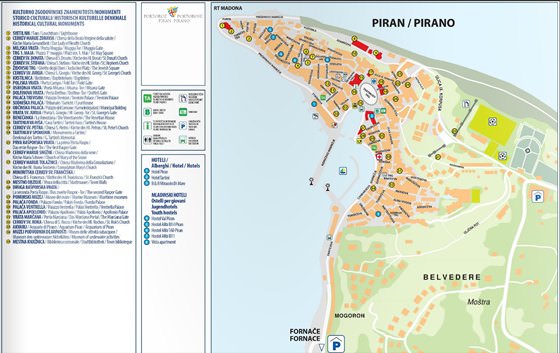 Детальная карта Пирана 1