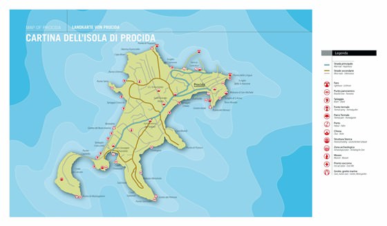 Large map of Procida Island 1