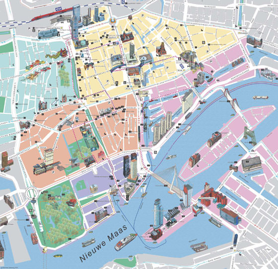 Large map of Rotterdam 1