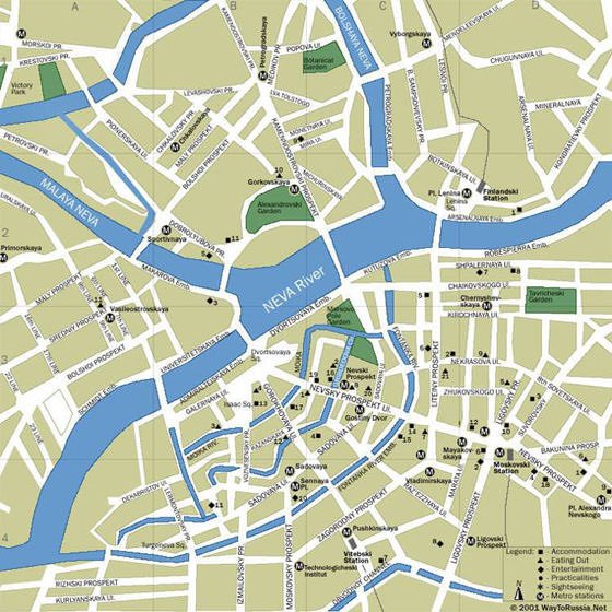 Детальная карта Санкт-Петербурга 1