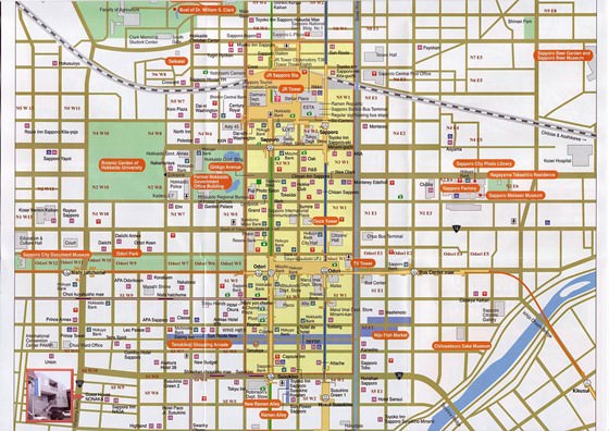 Large Sapporo Maps for Free Download and Print | High-Resolution and ...
