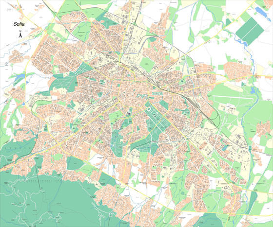 Large map of Sofia 1